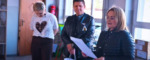 Rozdanie nagród SP im.Mieszka I  w Marcinkowicach